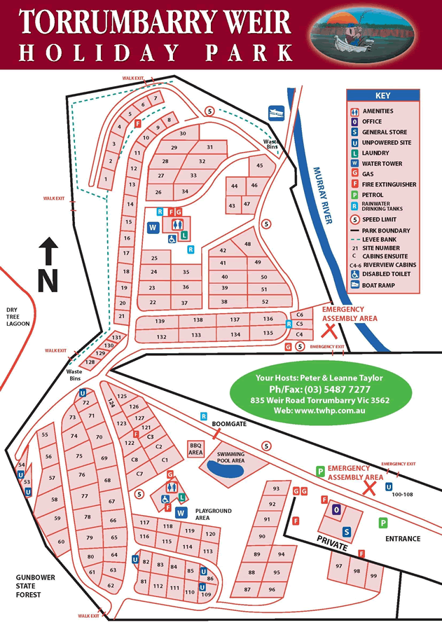 Maps | Torrumbarry Weir Holiday Park